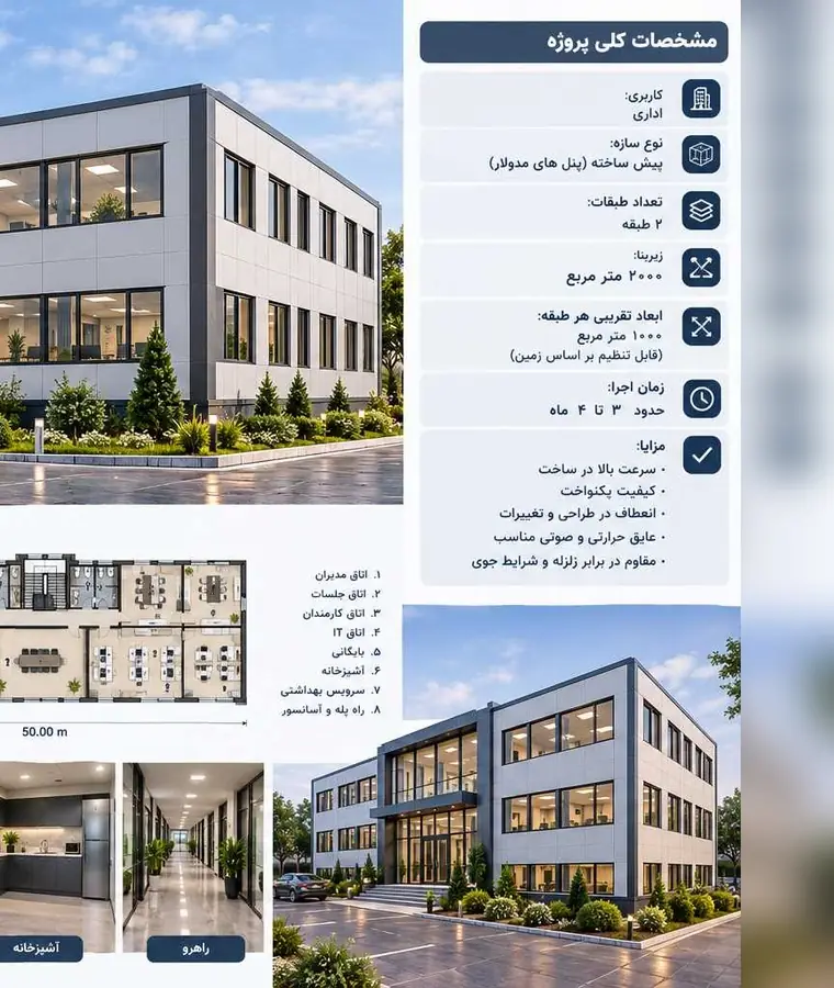 خانه و ویلای پیش‌ساخته — نمای پروژه